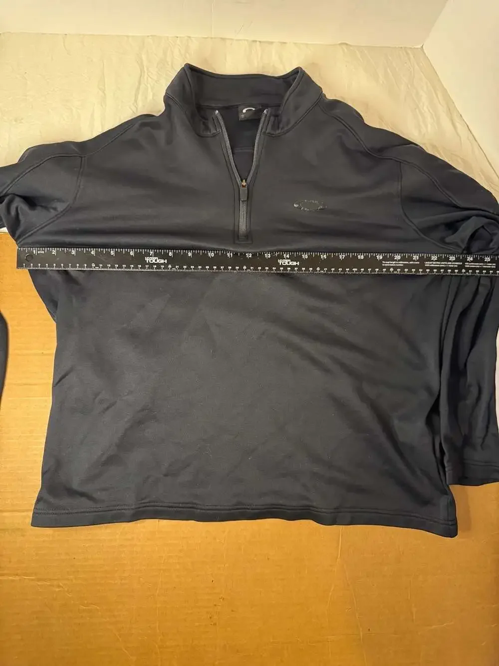 Oakley Black Quarter Zip Pullover Sweatshirt Size L
